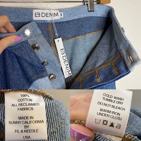 EB Denim Kendall High Rise Patchwork Jeans - Picture 6 of 7